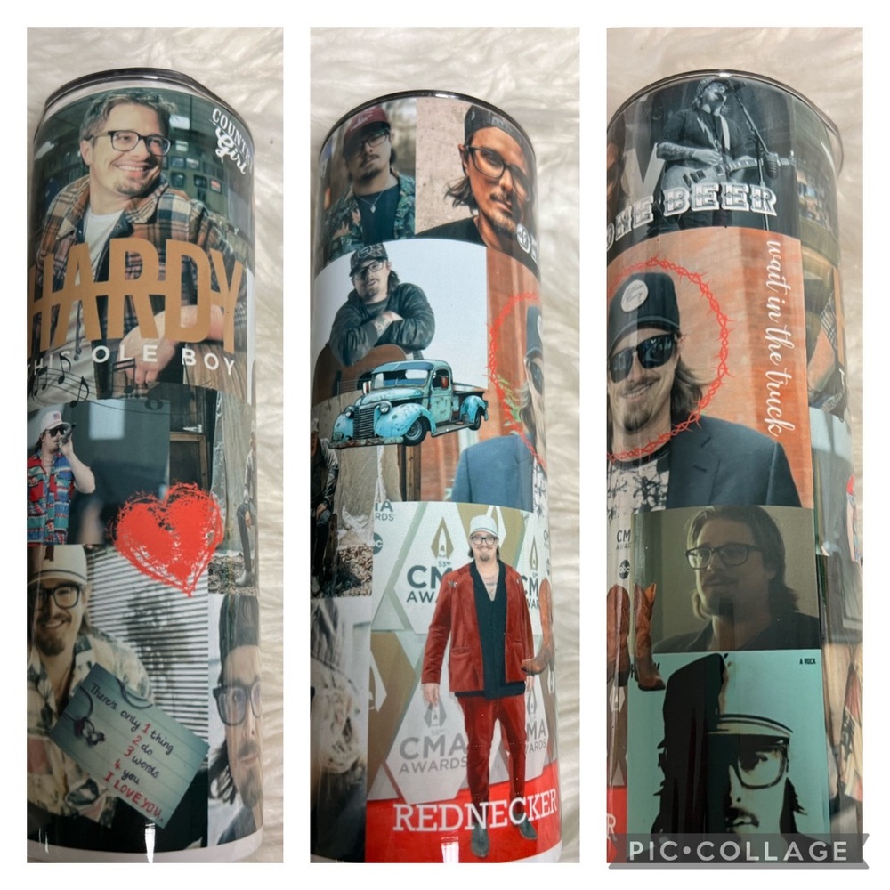 Brand new 20 ounce metal Tumblr Hardy country singer